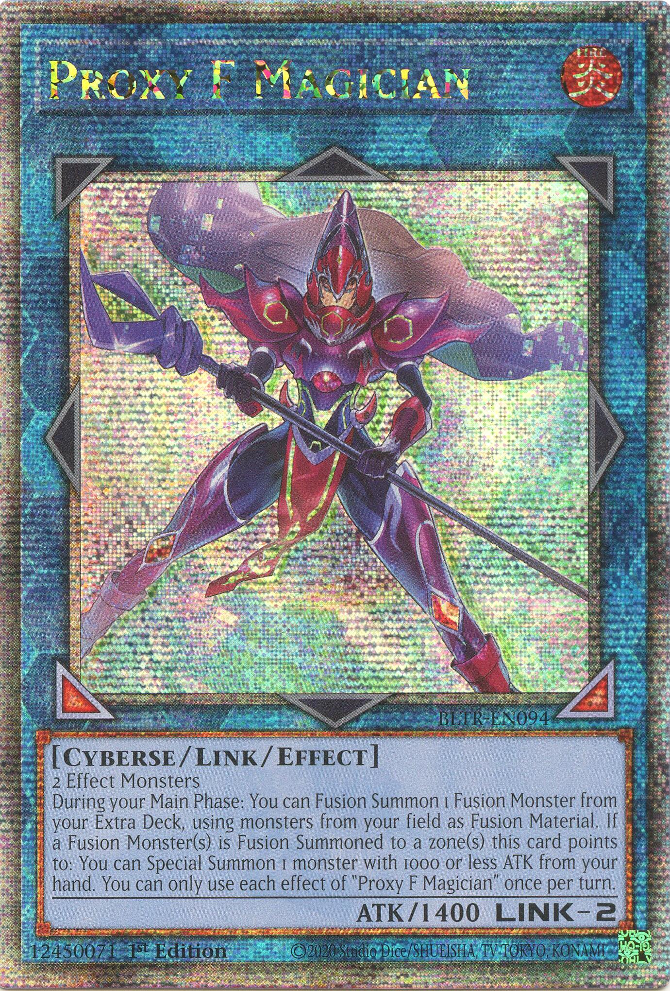 Proxy F Magician (Quarter Century Secret Rare) [BLTR-EN094] Quarter Century Secret Rare | The Time Vault CA