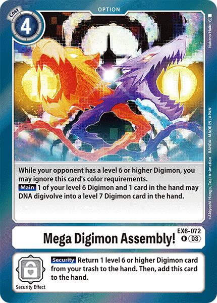 Mega Digimon Assembly! [EX6-072] [Infernal Ascension] | The Time Vault CA