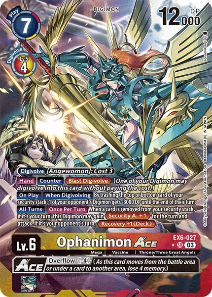 Ophanimon ACE [EX6-027] (Alternate Art) [Infernal Ascension] | The Time Vault CA