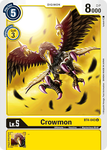 Crowmon [BT4-043] [Great Legend] | The Time Vault CA