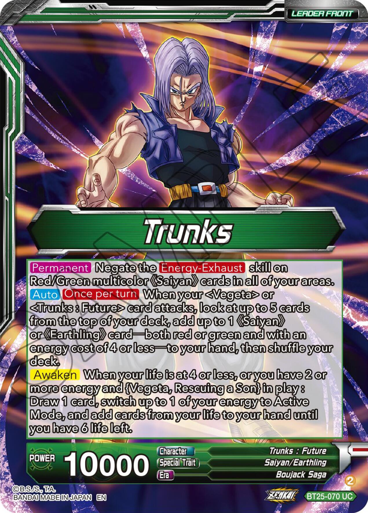 Trunks // SS Trunks, Tournament Battle to the Death (BT25-070) [Legend of the Dragon Balls] | The Time Vault CA