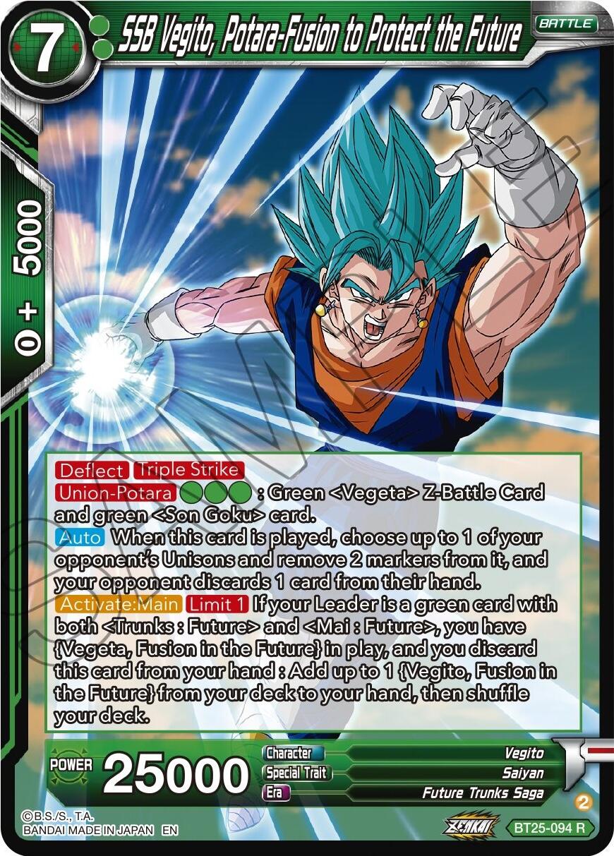 SSB Vegito, Potara-Fusion to Protect the Future (BT25-094) [Legend of the Dragon Balls] | The Time Vault CA