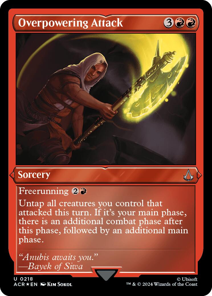 Overpowering attack (Foil Etched) [Assassin's Creed] | The Time Vault CA