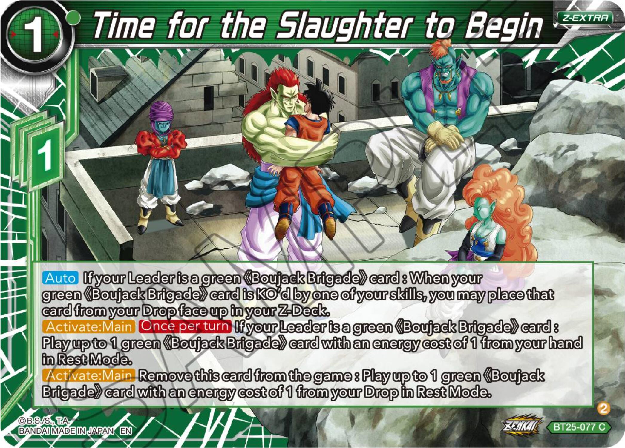 Time for the Slaughter to Begin (BT25-077) [Legend of the Dragon Balls] | The Time Vault CA