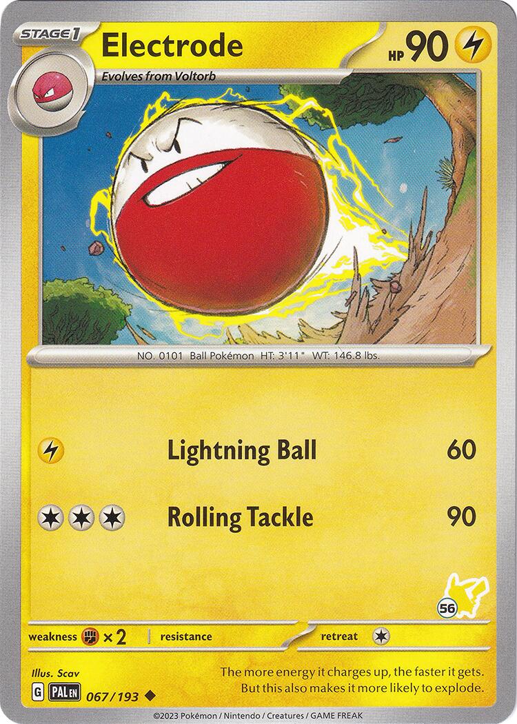 Electrode (067/193) (Pikachu Stamp #56) [Battle Academy 2024] | The Time Vault CA