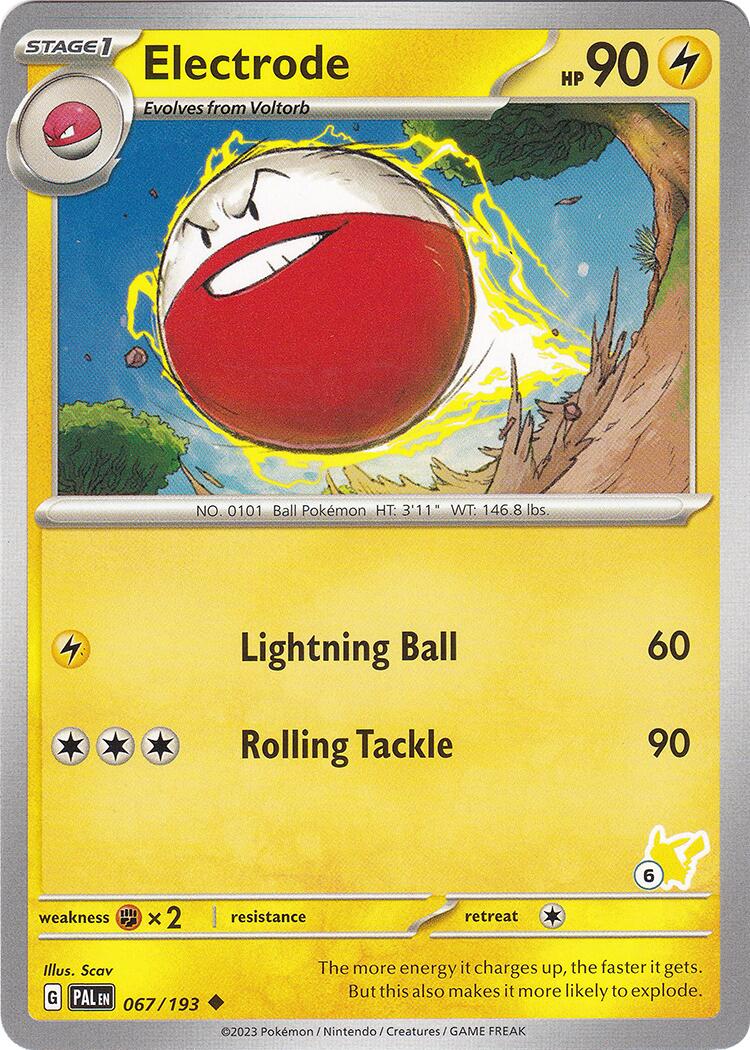 Electrode (067/193) (Pikachu Stamp #6) [Battle Academy 2024] | The Time Vault CA