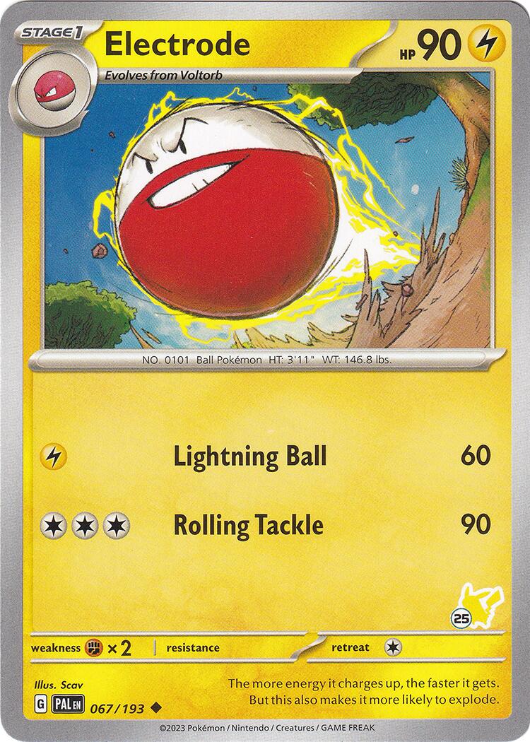 Electrode (067/193) (Pikachu Stamp #25) [Battle Academy 2024] | The Time Vault CA