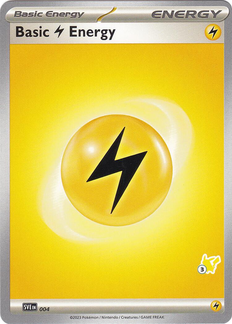 Basic Lightning Energy (004) (Pikachu Stamp #3) [Battle Academy 2024] | The Time Vault CA