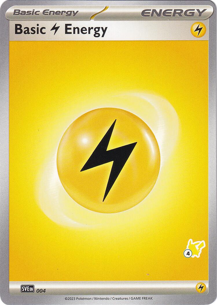 Basic Lightning Energy (004) (Pikachu Stamp #4) [Battle Academy 2024] | The Time Vault CA