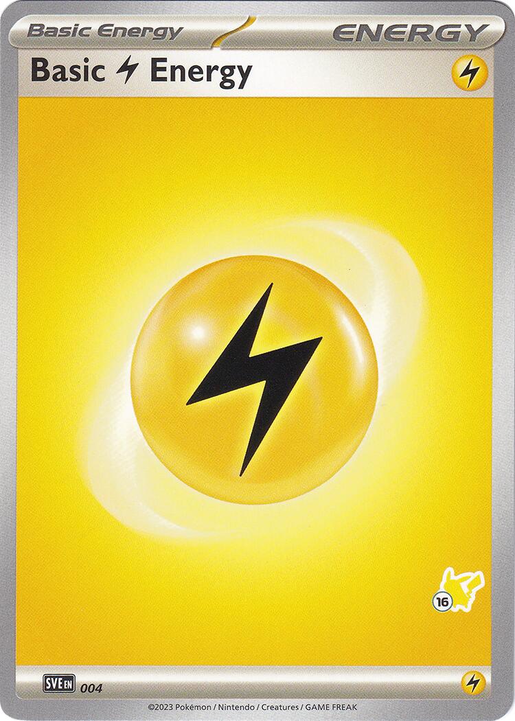 Basic Lightning Energy (004) (Pikachu Stamp #16) [Battle Academy 2024] | The Time Vault CA