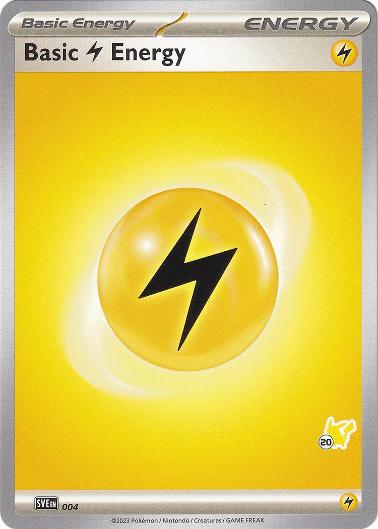 Basic Lightning Energy (004) (Pikachu Stamp #20) [Battle Academy 2024] | The Time Vault CA