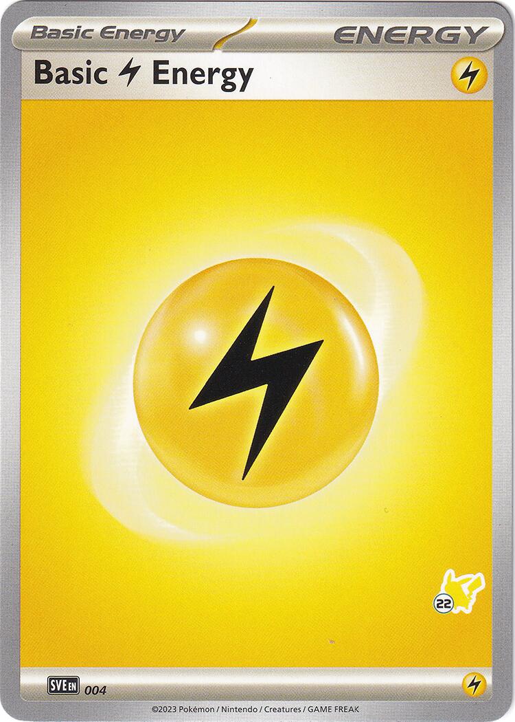 Basic Lightning Energy (004) (Pikachu Stamp #22) [Battle Academy 2024] | The Time Vault CA