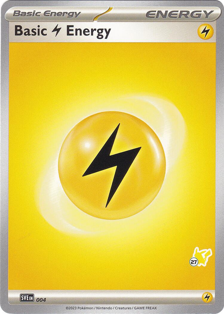 Basic Lightning Energy (004) (Pikachu Stamp #27) [Battle Academy 2024] | The Time Vault CA