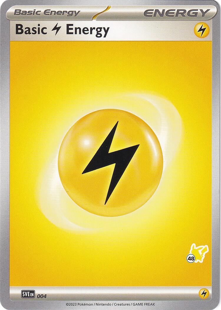 Basic Lightning Energy (004) (Pikachu Stamp #48) [Battle Academy 2024] | The Time Vault CA