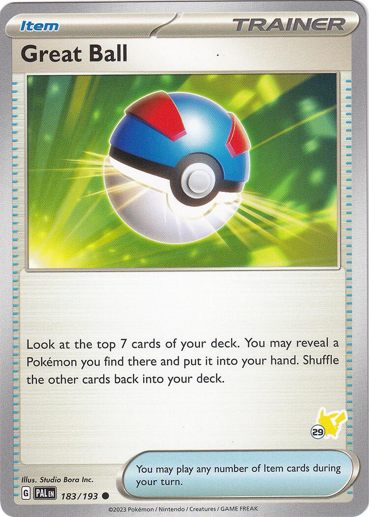 Great Ball (183/193) (Pikachu Stamp #29) [Battle Academy 2024] | The Time Vault CA