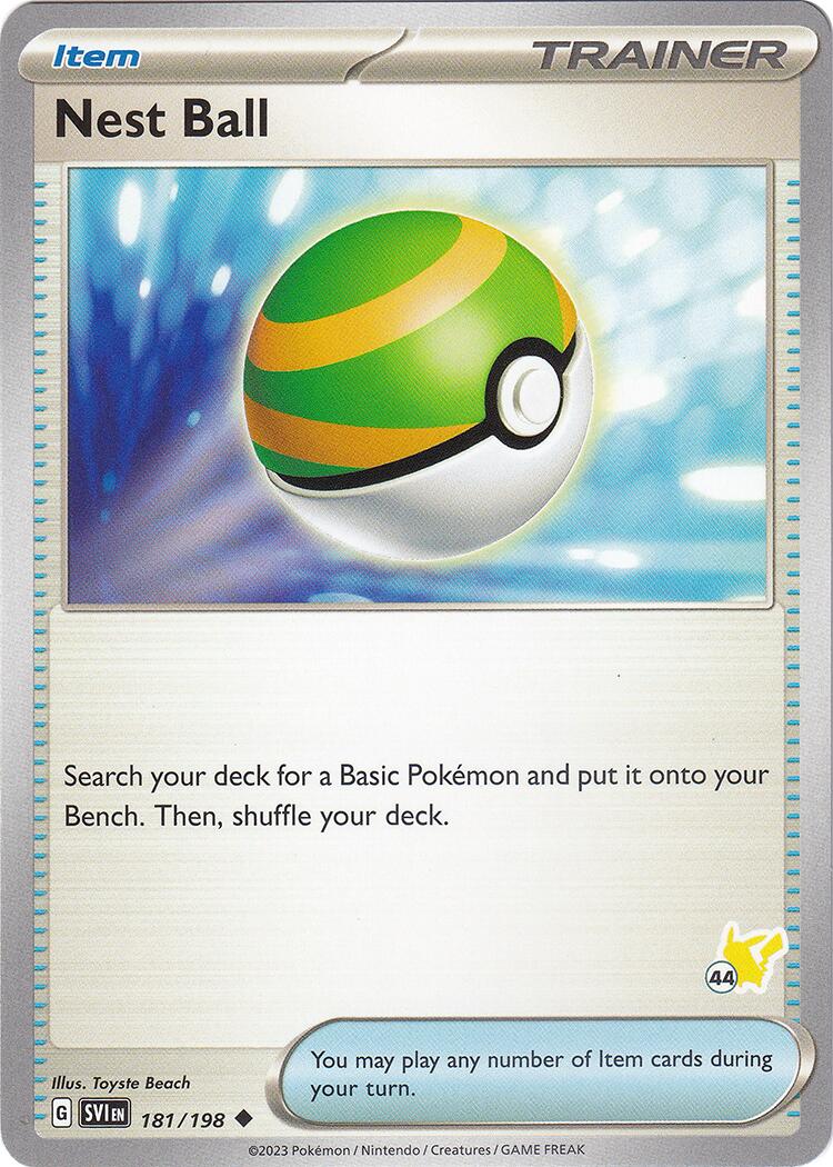 Nest Ball (181/198) (Pikachu Stamp #44) [Battle Academy 2024] | The Time Vault CA