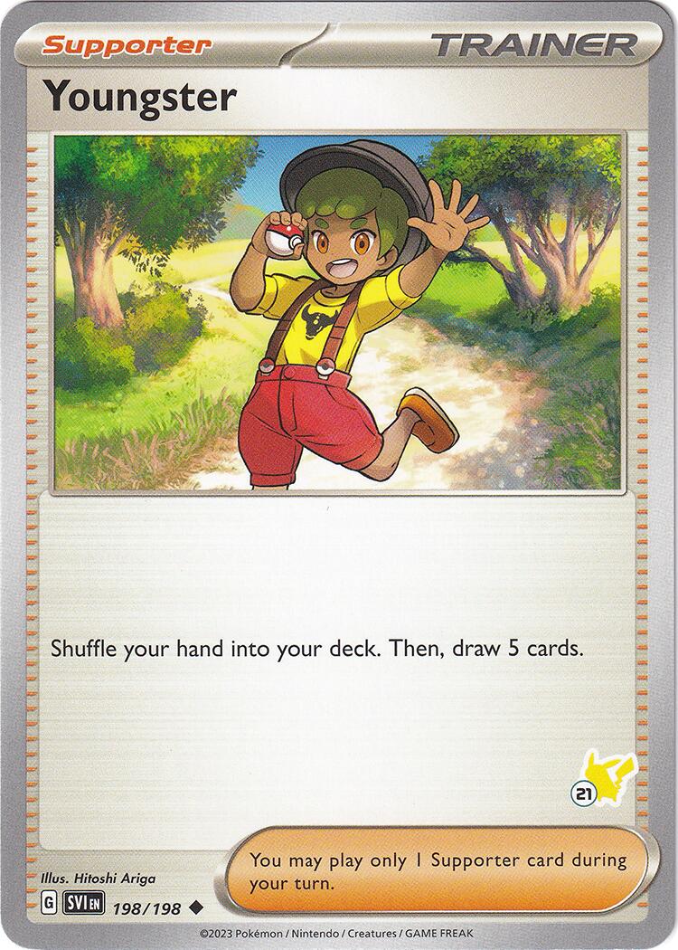 Youngster (198/198) (Pikachu Stamp #21) [Battle Academy 2024] | The Time Vault CA