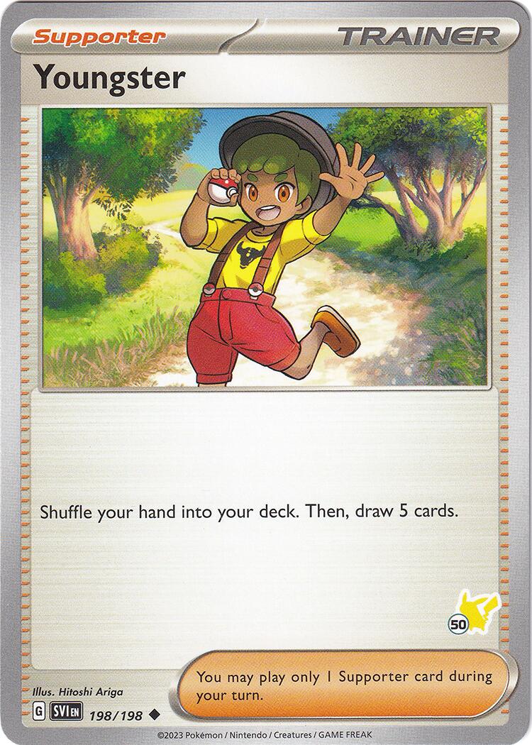 Youngster (198/198) (Pikachu Stamp #50) [Battle Academy 2024] | The Time Vault CA