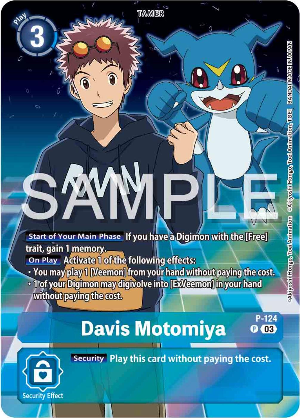 Davis Motomiya [P-124] (Digimon Adventure 02: The Beginning Set) [Promotional Cards] | The Time Vault CA