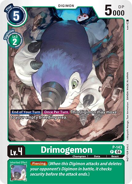 Drimogemon [P-143] (Store Tournament 2024 Jul. – Sep. Participation Pack) [Promotional Cards] | The Time Vault CA