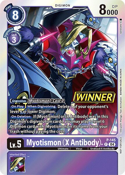 Myotismon (X Antibody) [P-145] (Store Tournament 2024 Jul. – Sep. Winner Pack) [Promotional Cards] | The Time Vault CA