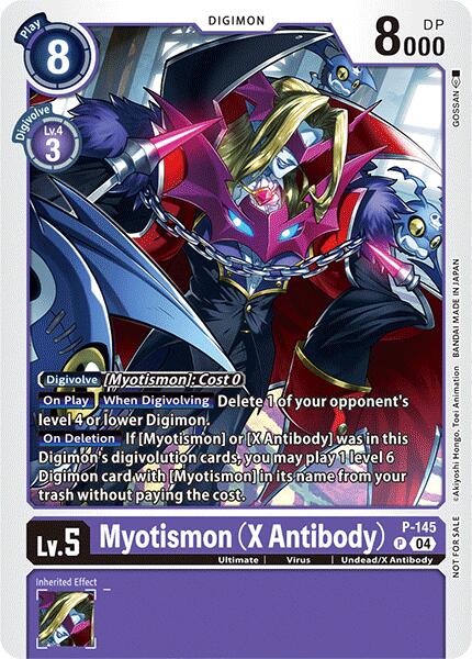 Myotismon (X Antibody) [P-145] (Store Tournament 2024 Jul. – Sep. Participation Pack) [Promotional Cards] | The Time Vault CA