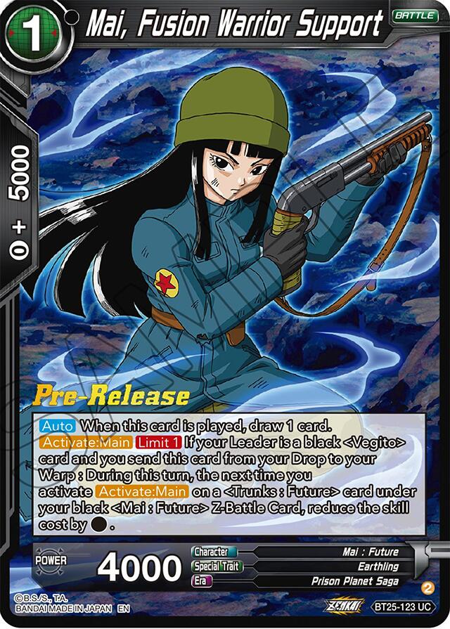 Mai, Fusion Warrior Support (BT25-123) [Legend of the Dragon Balls Prerelease Promos] | The Time Vault CA