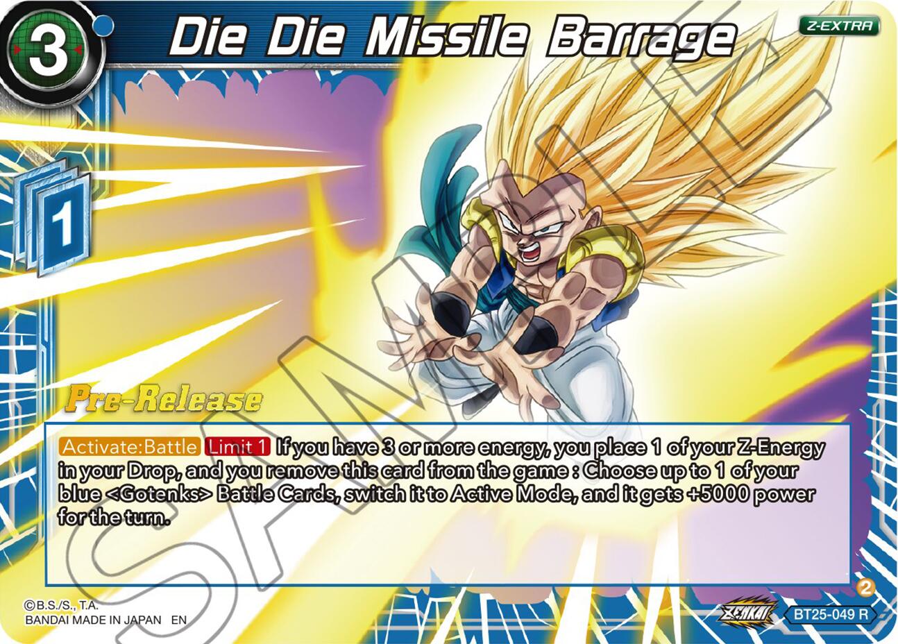 Die Die Missile Barrage (BT25-049) [Legend of the Dragon Balls Prerelease Promos] | The Time Vault CA