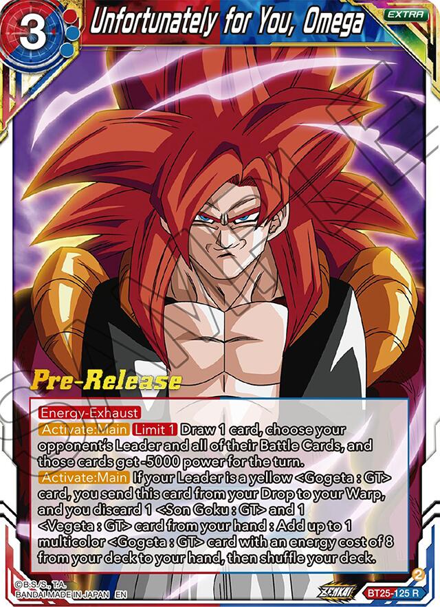 Unfortunately for You, Omega (BT25-125) [Legend of the Dragon Balls Prerelease Promos] | The Time Vault CA