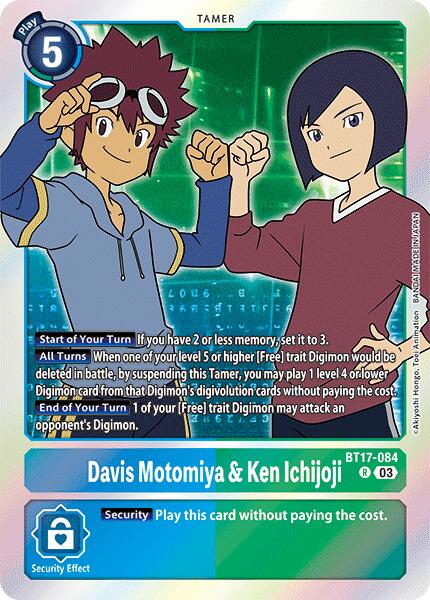 Davis Motomiya & Ken Ichijoji [BT17-084] [Secret Crisis] | The Time Vault CA