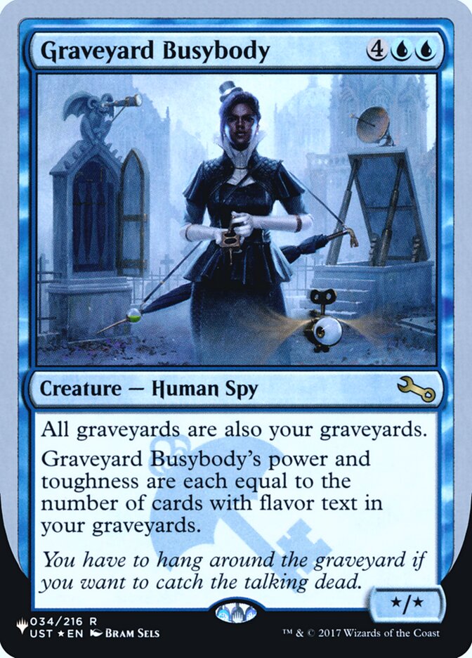 Graveyard Busybody (Unfinity Foil Edition) [The List] | The Time Vault CA