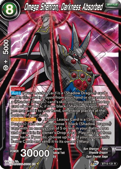 Omega Shenron, Darkness Absorbed (BT15-131) [Saiyan Showdown] | The Time Vault CA