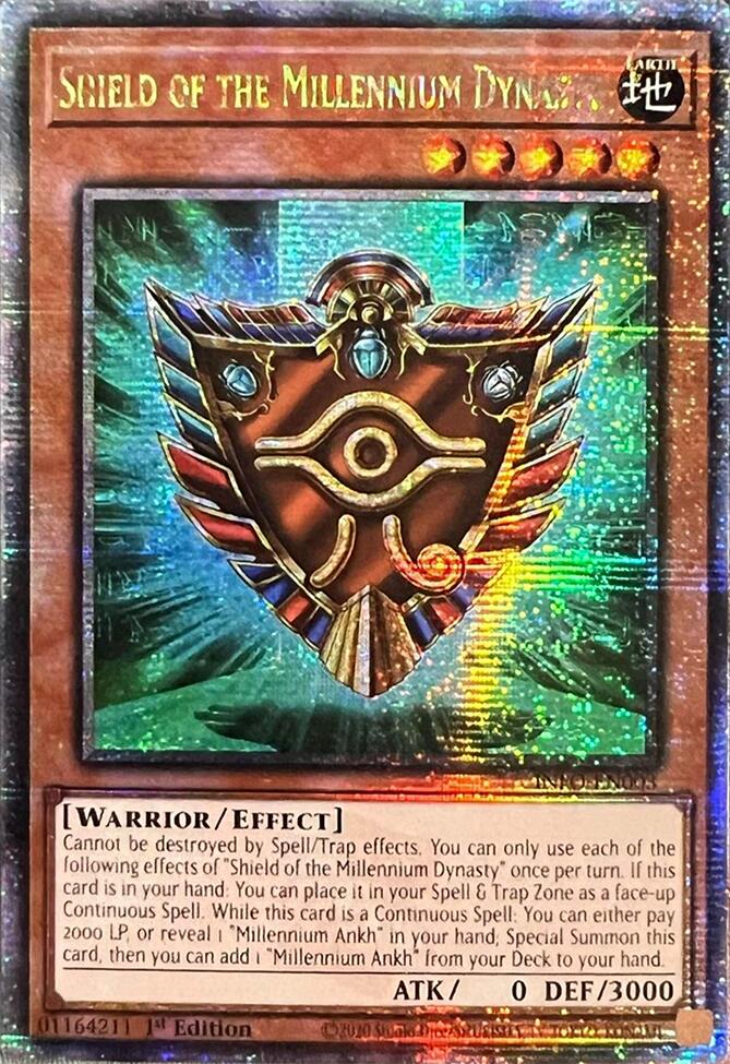 Shield of the Millennium Dynasty (Quarter Century Secret Rare) [INFO-EN003] Quarter Century Secret Rare | The Time Vault CA