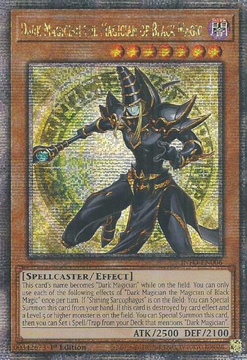 Dark Magician the Magician of Black Magic (Quarter Century Secret Rare) [INFO-EN006] Quarter Century Secret Rare | The Time Vault CA