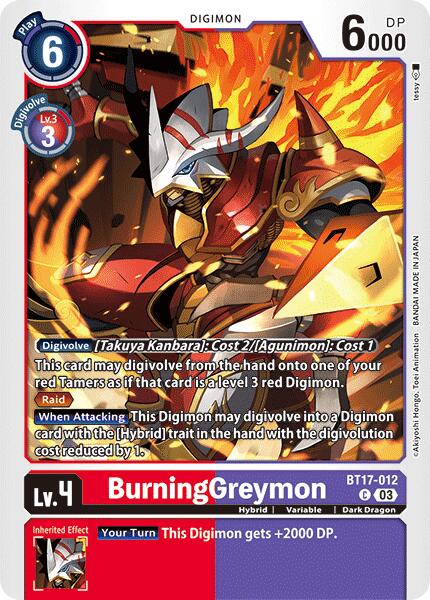 BurningGreymon [BT17-012] [Secret Crisis] | The Time Vault CA