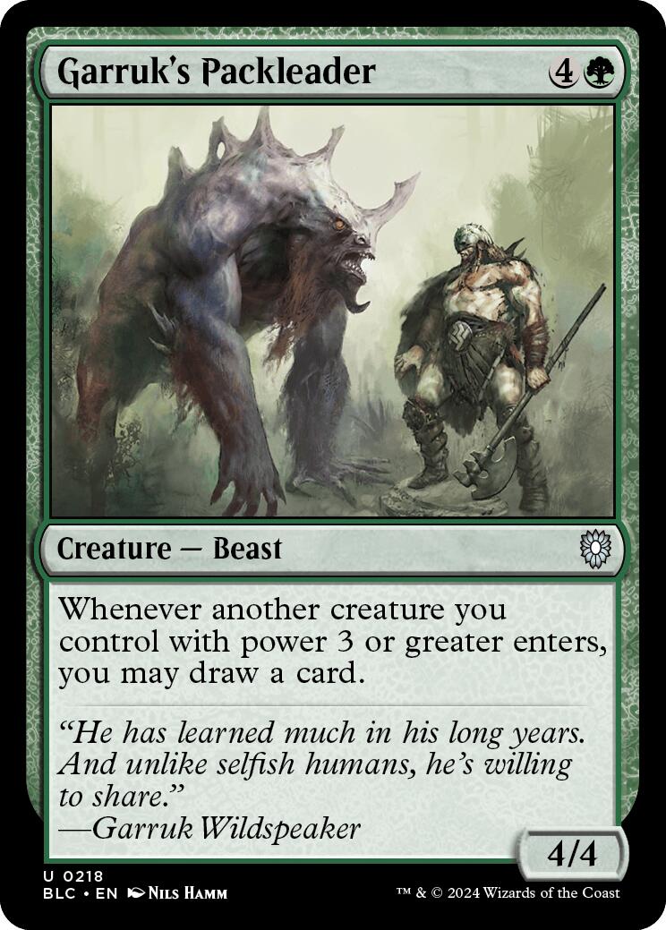 Garruk's Packleader [Bloomburrow Commander] | The Time Vault CA