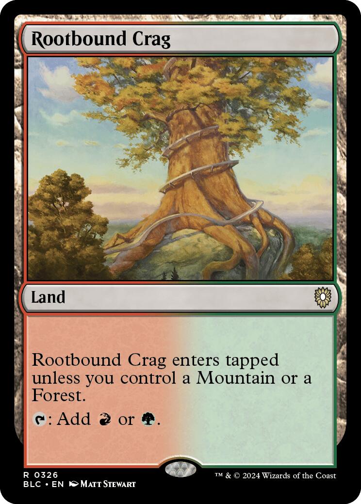 Rootbound Crag [Bloomburrow Commander] | The Time Vault CA