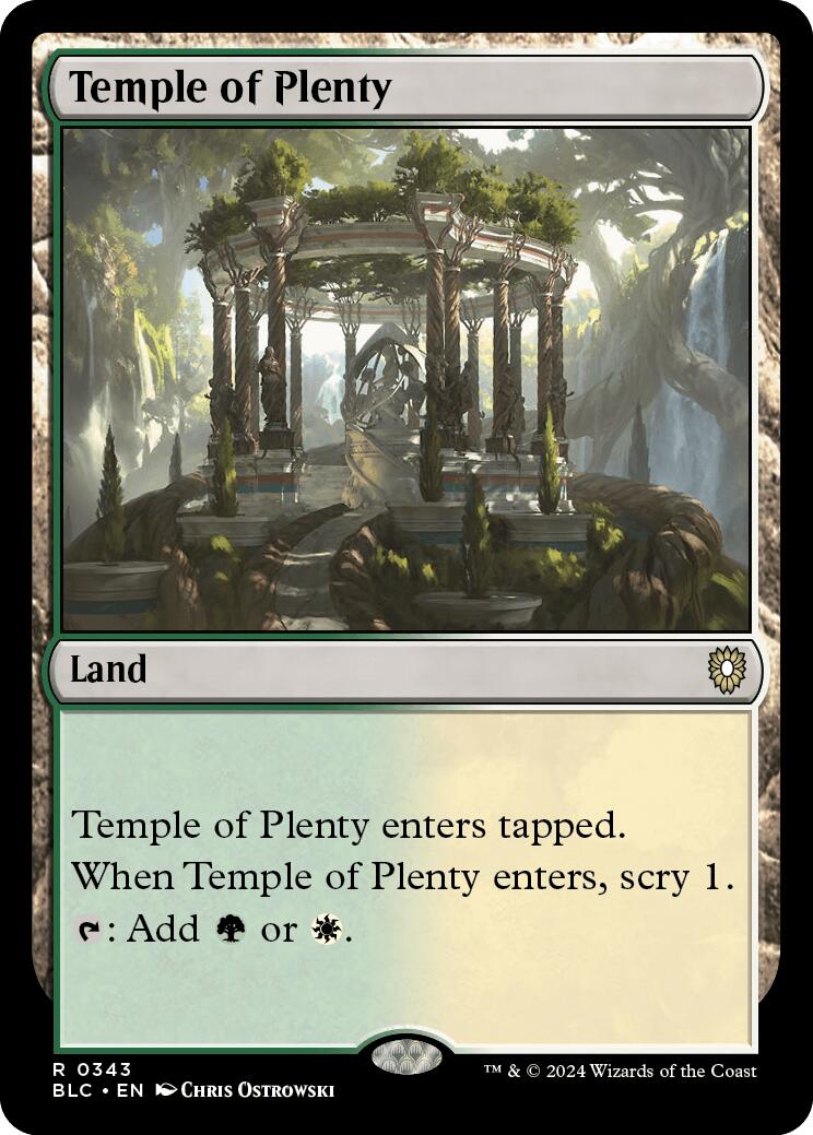 Temple of Plenty [Bloomburrow Commander] | The Time Vault CA