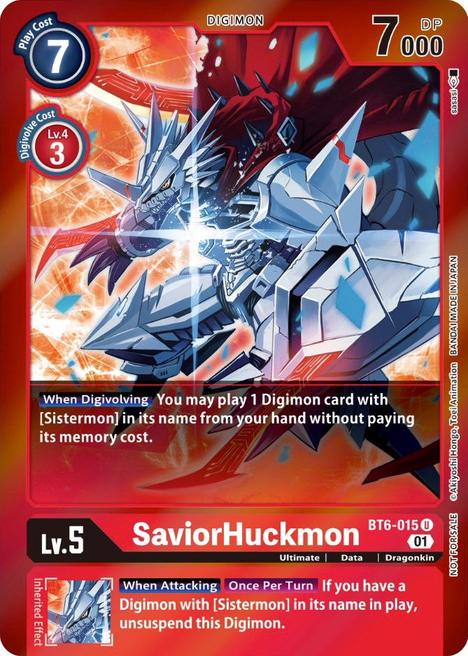 SaviorHuckmon [BT6-015] (Event Pack 3) [Double Diamond Promos] | The Time Vault CA