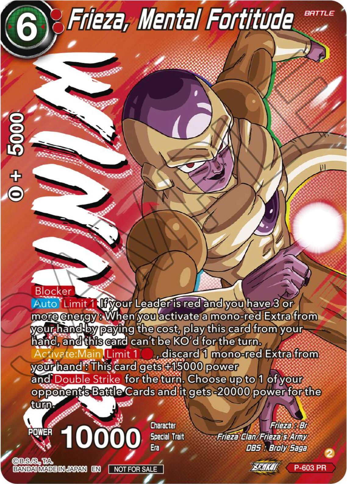 Frieza, Mental Fortitude (Tournament Pack Vol. 8) (Winner) (P-603) [Promotion Cards] | The Time Vault CA