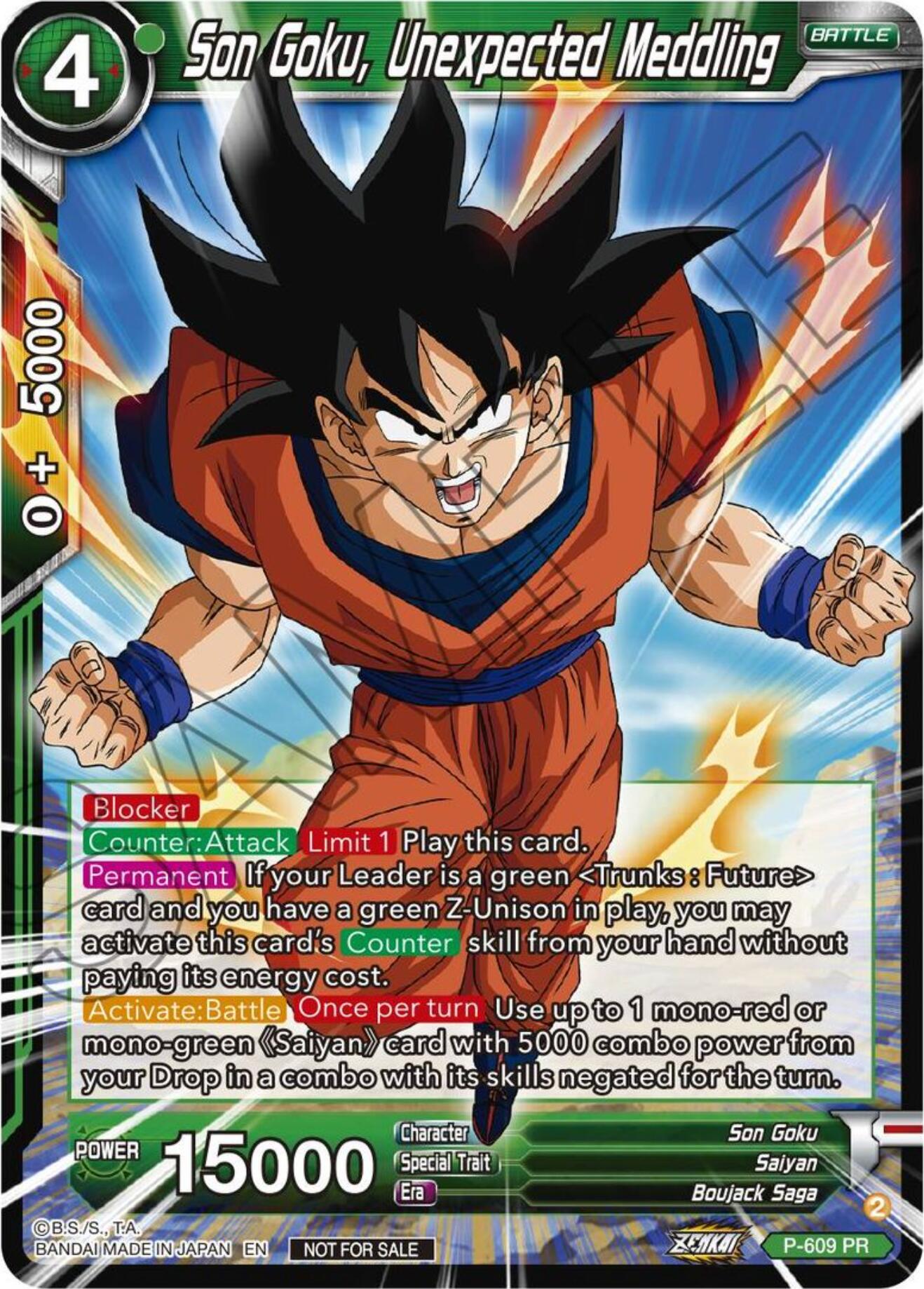 Son Goku, Unexpected Meddling (Tournament Pack Vol. 8) (P-609) [Promotion Cards] | The Time Vault CA