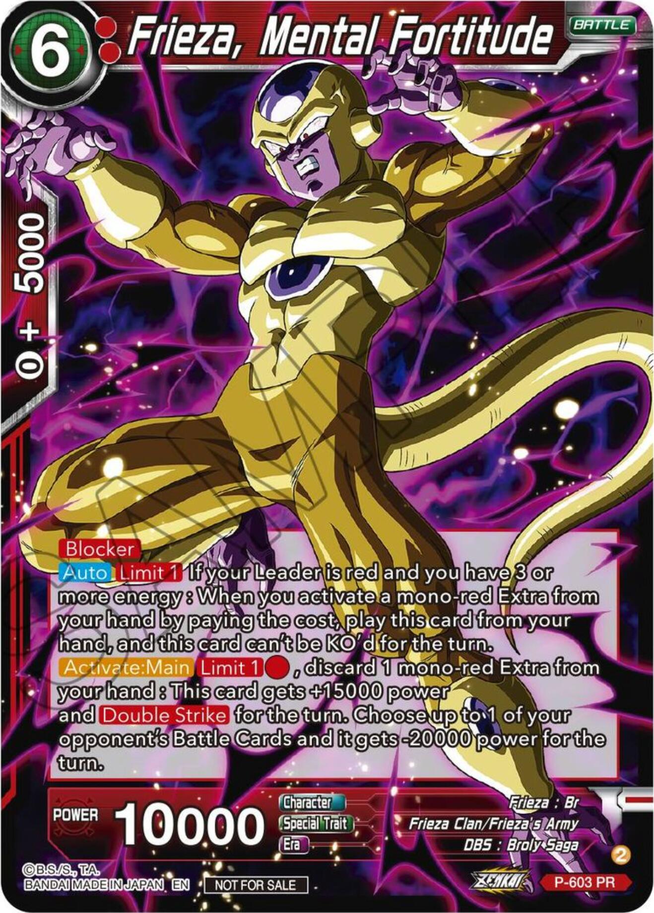 Frieza, Mental Fortitude (Tournament Pack Vol. 8) (P-603) [Promotion Cards] | The Time Vault CA