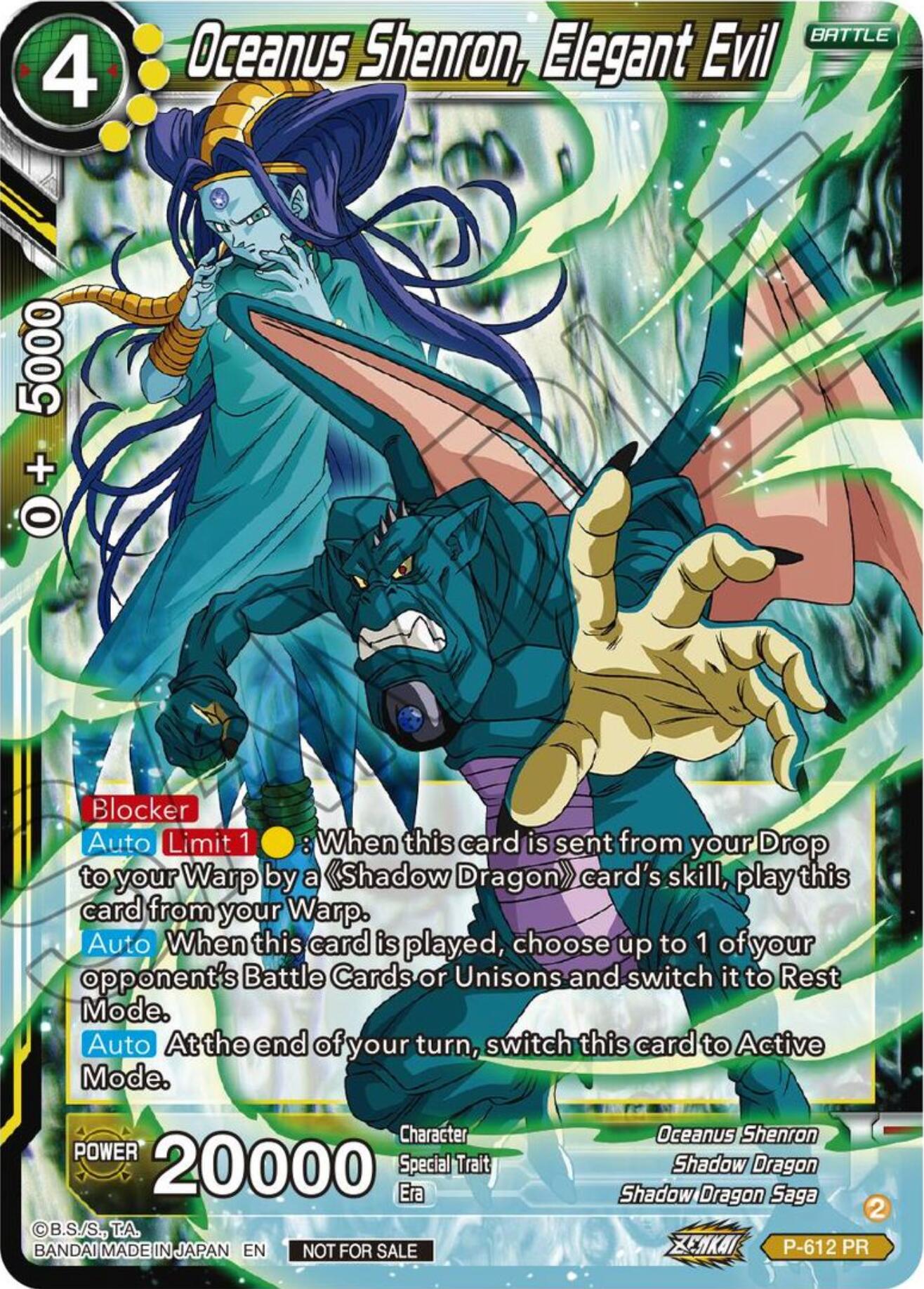 Oceanus Shenron, Elegant Evil (Tournament Pack Vol. 8) (P-612) [Promotion Cards] | The Time Vault CA