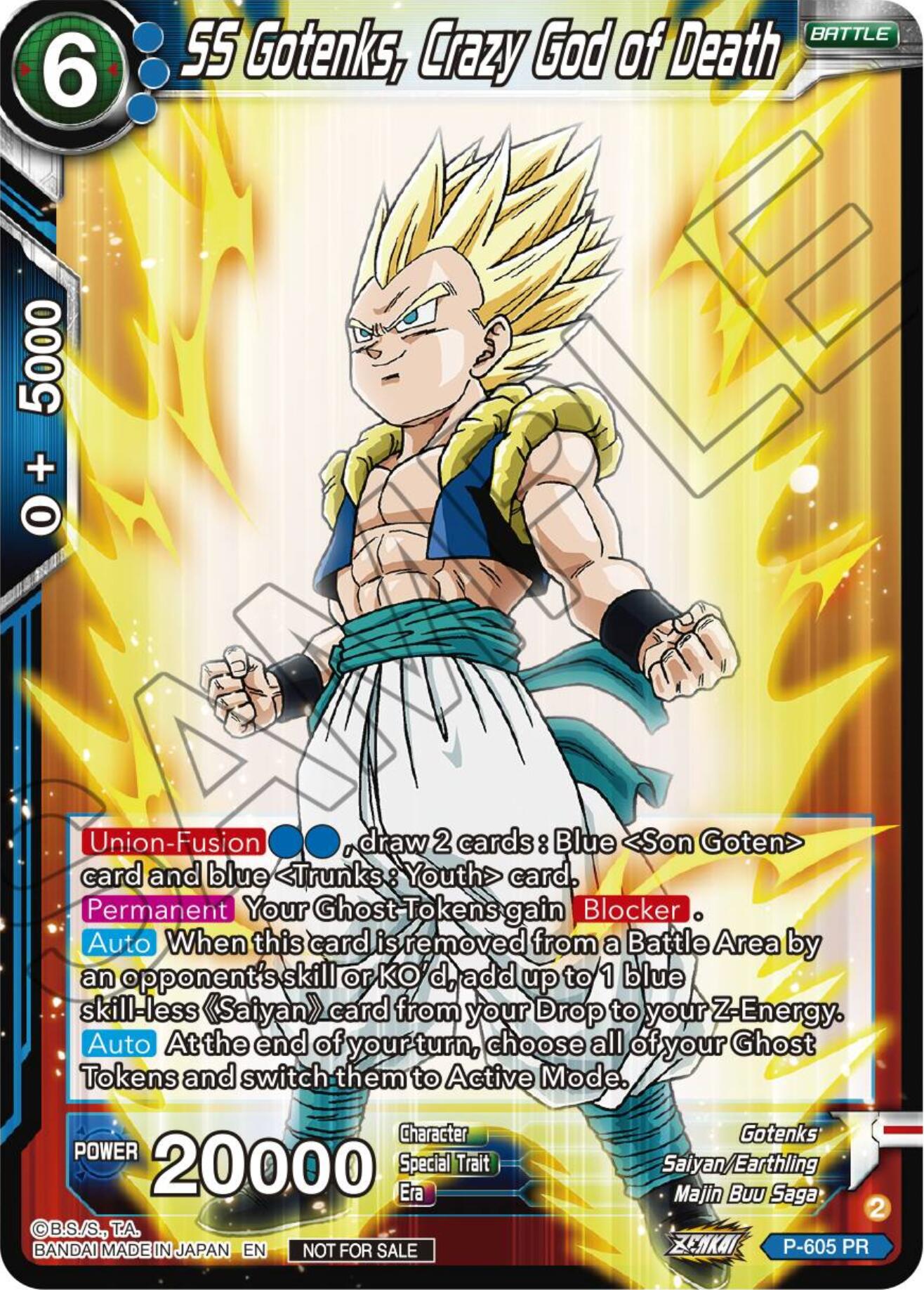 SS Gotenks, Crazy God of Death (Tournament Pack Vol. 8) (P-605) [Promotion Cards] | The Time Vault CA