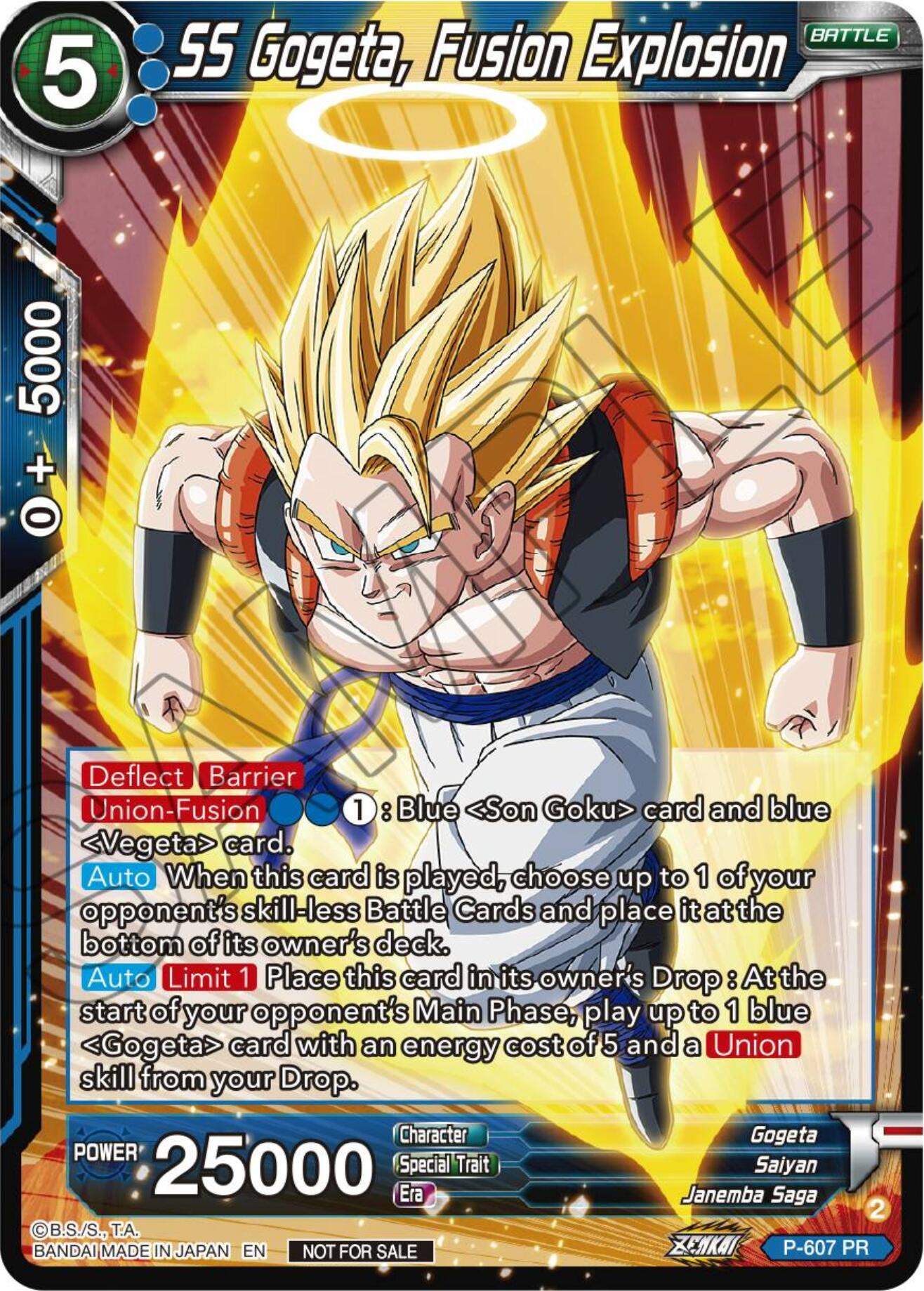 SS Gogeta, Fusion Explosion (Tournament Pack Vol. 8) (P-607) [Promotion Cards] | The Time Vault CA