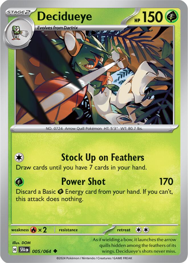 Decidueye (005/064) [Scarlet & Violet: Shrouded Fable] | The Time Vault CA