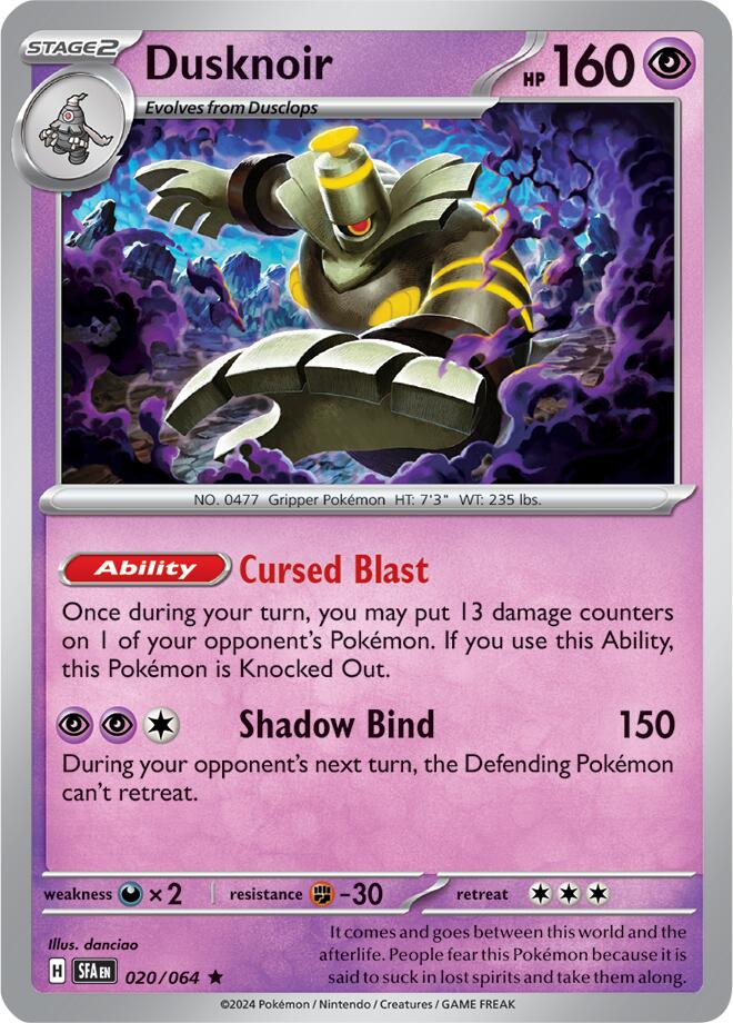 Dusknoir (020/064) [Scarlet & Violet: Shrouded Fable] | The Time Vault CA