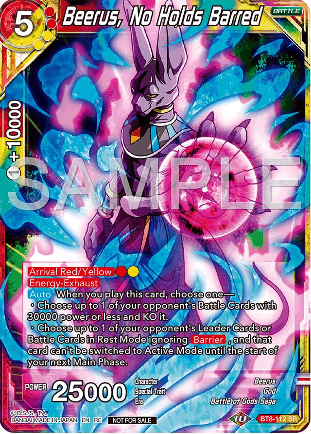 Beerus, No Holds Barred (Deluxe Pack 2024 Vol.2) (BT8-112) [Promotion Cards] | The Time Vault CA