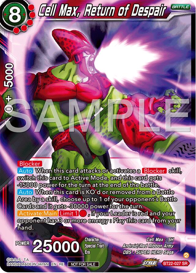 Cell Max, Return of Despair (Deluxe Pack 2024 Vol.2) (BT22-027) [Promotion Cards] | The Time Vault CA