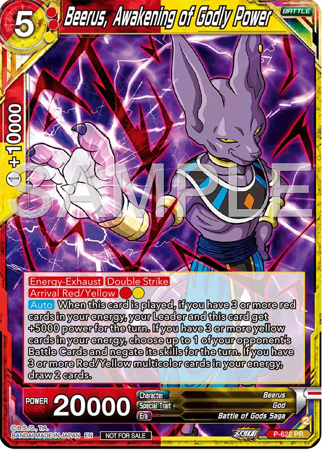 Beerus, Awakening of Godly Power (Deluxe Pack 2024 Vol.2) (P-622) [Promotion Cards] | The Time Vault CA